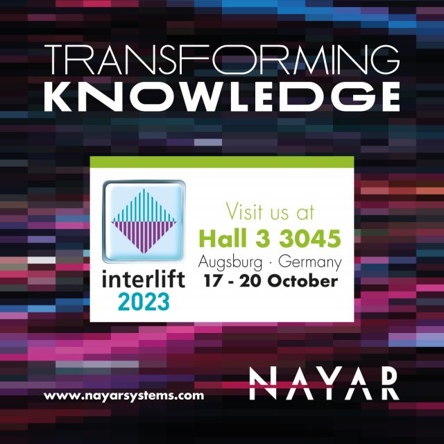 Nayar returns to Interlift from October 17th to 20th